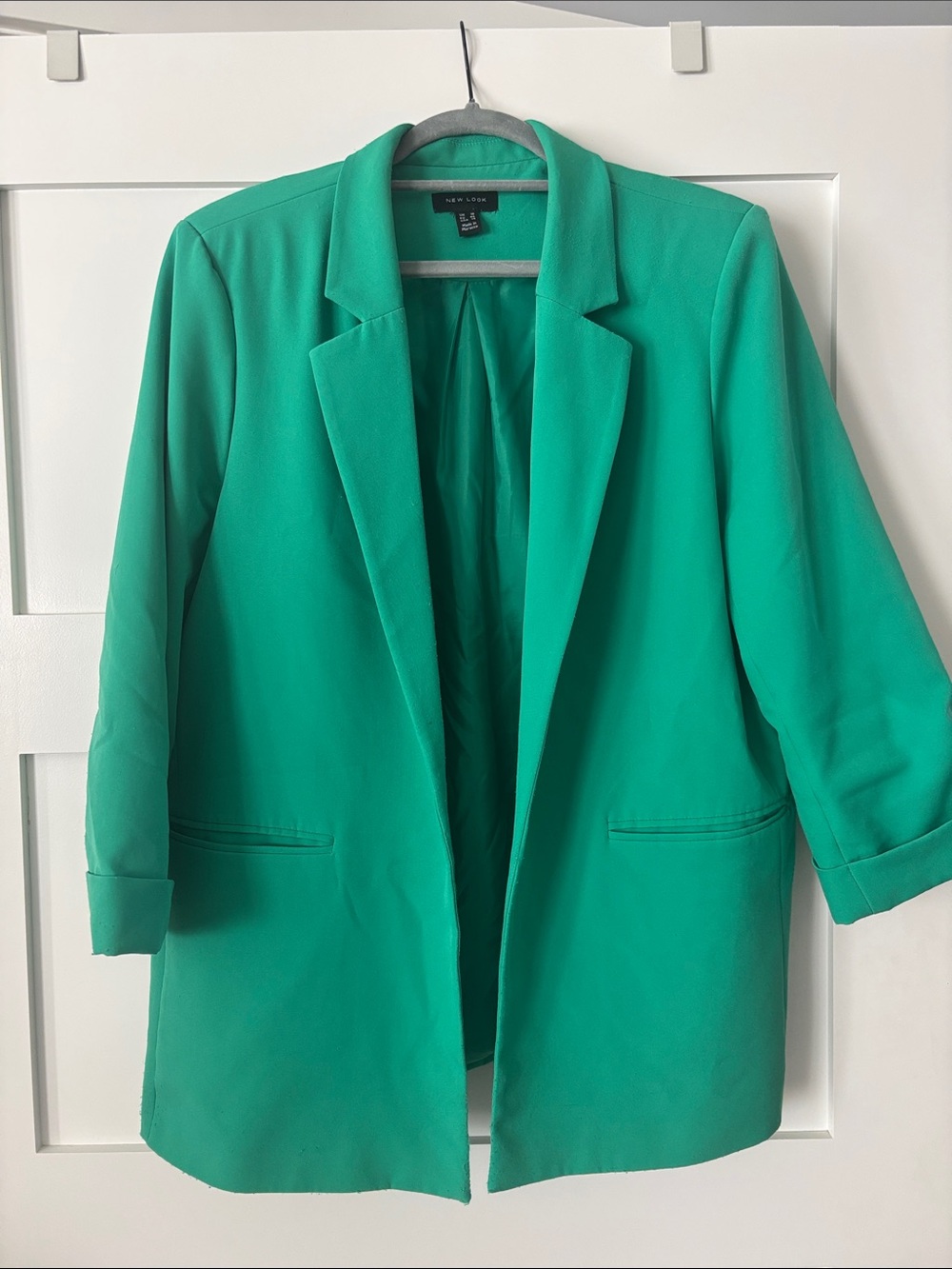 New Look Bright Emerald Open-Front Blazer Jacket